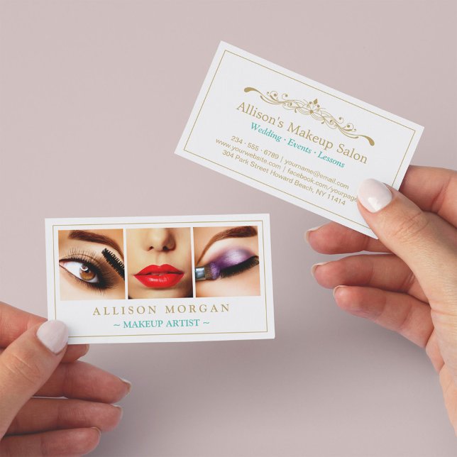 Carte De Visite Maquillage Artiste Eyelashes Lips Eyeshadow Photos (Créateur téléchargé)