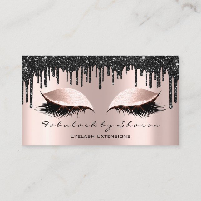 Carte De Visite Maquillage Artiste Eyes Lashes Parties scintillant (Devant)