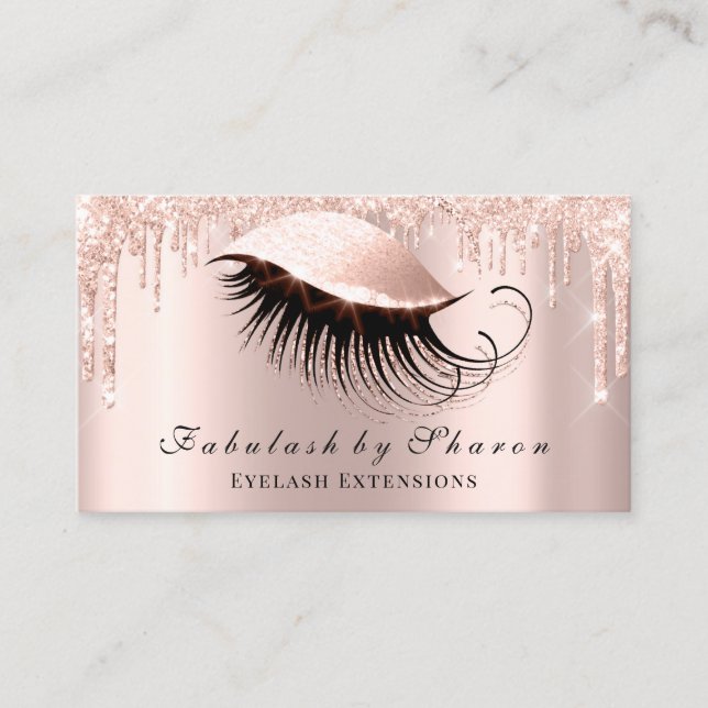 Carte De Visite Maquillage Artiste Eyes Lashes Parties scintillant (Devant)