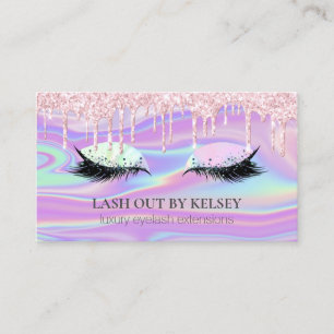 Carte De Visite Maquillage Artiste Holographique Lashes Parties sc