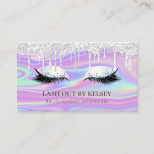 Carte De Visite Maquillage Artiste Iridescente Lash Silver Parties