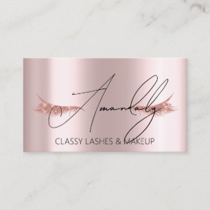 Carte De Visite Maquillage Artiste Lash QR LOGO Microblade Blush R