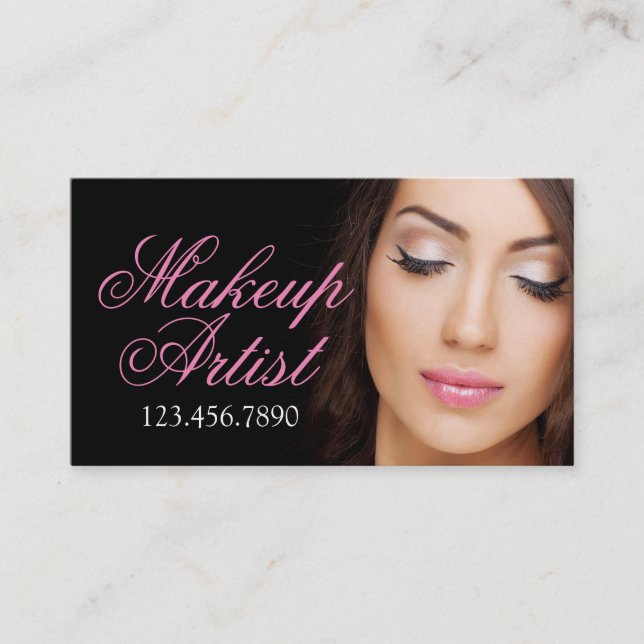 Carte De Visite Maquillage Artiste Lashes Beauté Cosmetology Salon (Devant)