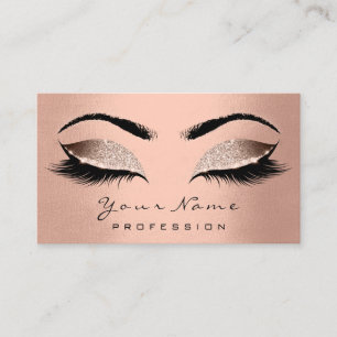 Carte De Visite Maquillage Artiste Lashes Brown Parties scintillan