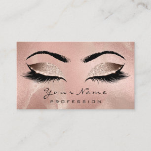 Carte De Visite Maquillage Artiste Lashes Brown Parties scintillan