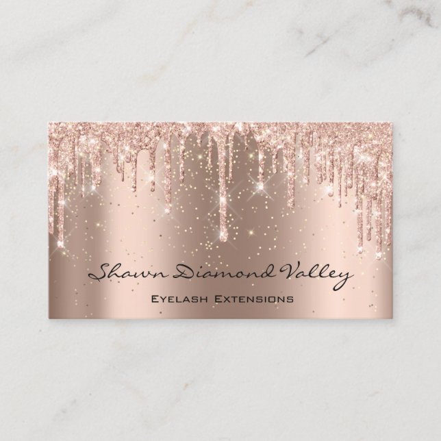 Carte De Visite Maquillage Artiste Lashes ConfettI GOLD (Devant)