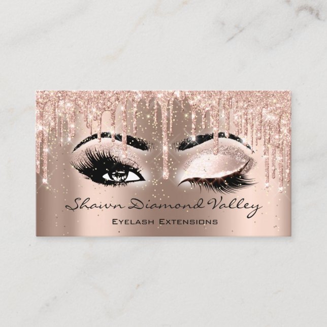 Carte De Visite Maquillage Artiste Lashes Lecteurs OUVRIR L'OEIL F (Devant)