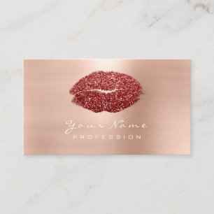 Carte De Visite Maquillage Artiste Lips Poudre Rouge Lipstick Part