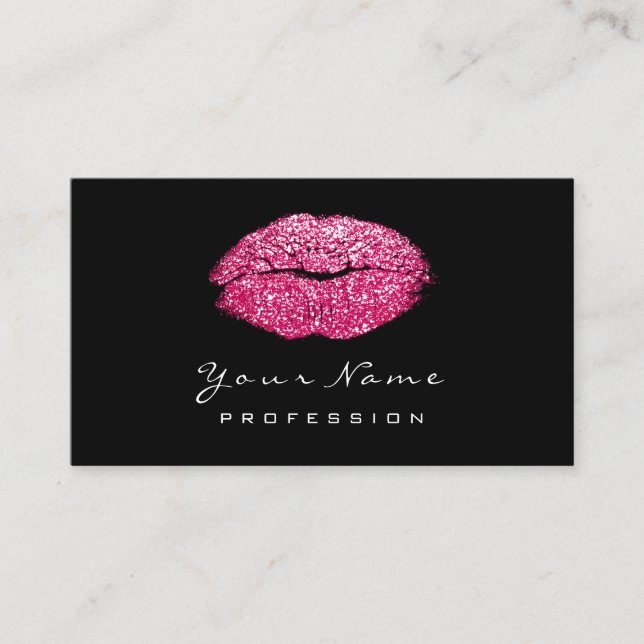Carte De Visite Maquillage Artiste Lips Rose Lux rose Lipstick Par (Devant)