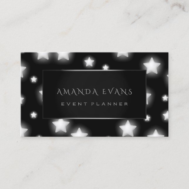 Carte De Visite Maquillage Artiste Organisateur d'événements Black (Devant)
