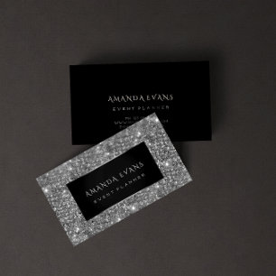 Carte De Visite Maquillage Artiste Organisateur d'événements Black