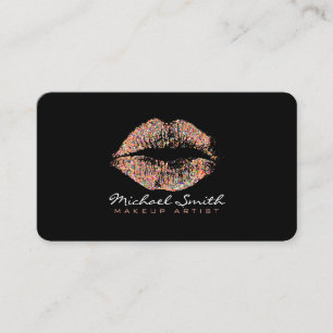 Carte De Visite Maquillage Artiste Parties scintillant Lèvres mult