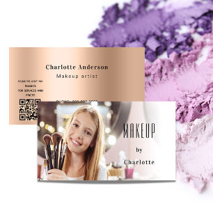Carte De Visite Maquillage artiste photo beauté code QR
