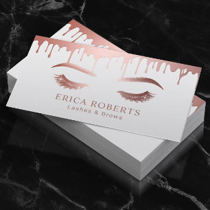 Carte De Visite Maquillage Artiste Rose Gold Lashes & Brows