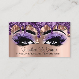 Carte De Visite Maquillage Artiste Rose Purple Drivers Lashes