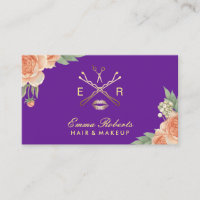 Maquillage Artiste Salon de cheveux violet & or Fl