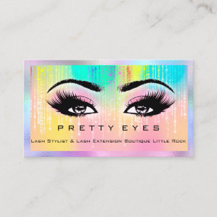 Carte De Visite Maquillage Artiste sourcils Lash Eyes Holographe A
