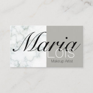 Carte De Visite Maquillage Artistique Élégant en Marbre Bicolore