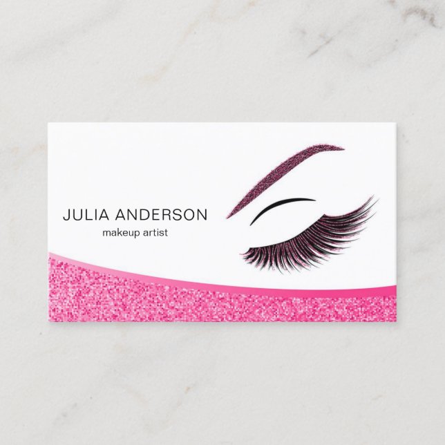 Carte de visite maquillage avec effet parties scin (Devant)