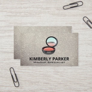 Carte De Visite Maquillage compact   ARRIÈRE - PLAN PARTIES SCINTI