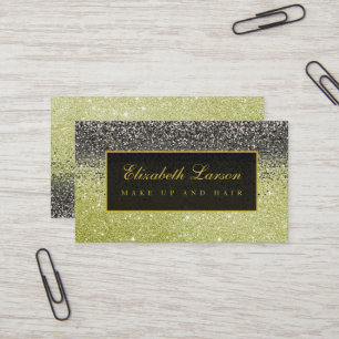 Carte De Visite Maquillage de beauté de la Parties scintillant d'o