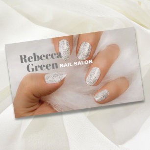 Carte De Visite Maquillage de beauté moderne manucure ongles salon