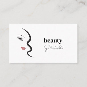 Carte De Visite Maquillage de beauté visage moderne minimaliste si