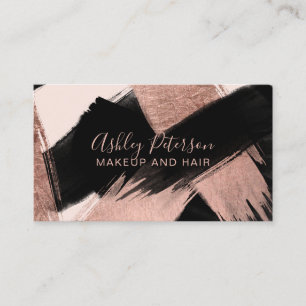 Carte De Visite Maquillage de cheveux de typographie de traçage