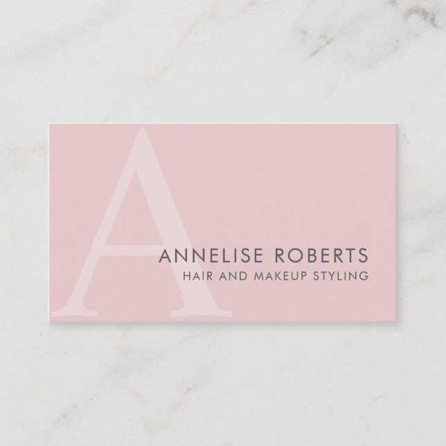 Carte De Visite Maquillage de cheveux gris rose chic (Devant)