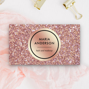 Carte De Visite Maquillage de Parties scintillant Gold Foil Circle