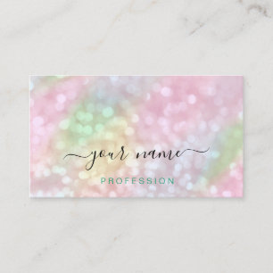 Carte De Visite Maquillage de rose Holographic Pink