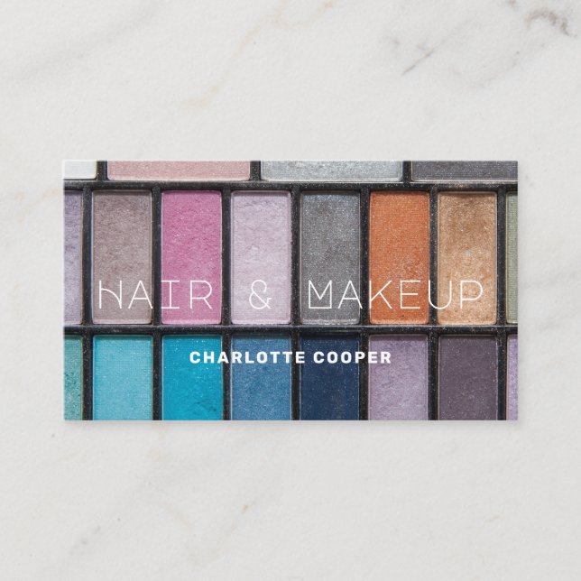 Carte De Visite Maquillage des cheveux de l'ombre des yeux (Devant)