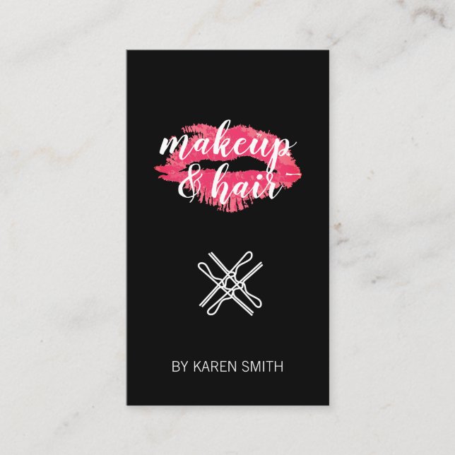Carte De Visite Maquillage et cheveux (Devant)