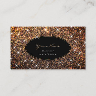 Carte De Visite Maquillage et cheveux Parties scintillant d'or Ros