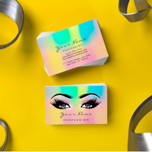 Carte De Visite Maquillage Eyebrow Eyelashes Parties scintillant H