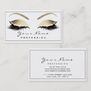Carte De Visite Maquillage Eyebrow Eyes Lashes Parties scintillant