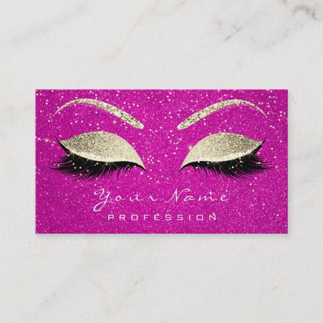 Carte De Visite Maquillage Eyebrow Eyes Lashes Parties scintillant (Devant)