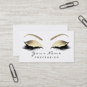 Carte De Visite Maquillage Eyebrow Eyes Lashes Parties scintillant