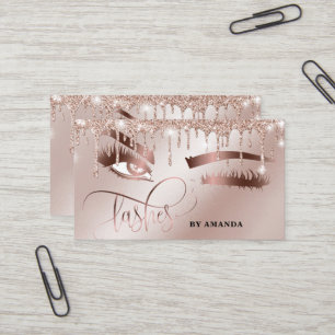 Carte De Visite Maquillage Eyebrow Eyes Lashes Rose Gold Drives