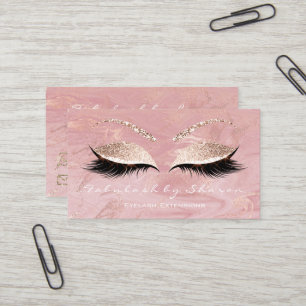 Carte De Visite Maquillage Eyebrow Lash Extension Parties scintill