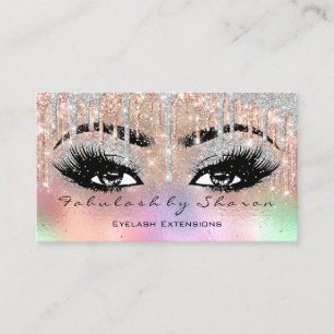 Carte De Visite Maquillage Eyebrow Lash Parties scintillant Drip G