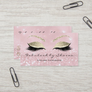 Carte De Visite Maquillage Eyebrow Lashes Extension Parties scinti
