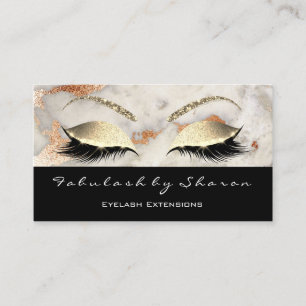 Carte De Visite Maquillage Eyebrow Lashes Parties scintillant Cora