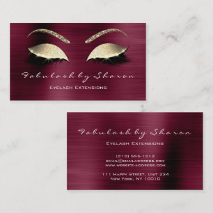 Carte De Visite Maquillage Eyebrow Lashes Parties scintillant Crys