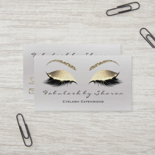 Carte De Visite Maquillage Eyebrow Lashes Parties scintillant Diam