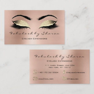 Carte De Visite Maquillage Eyebrow Lashes Parties scintillant Diam