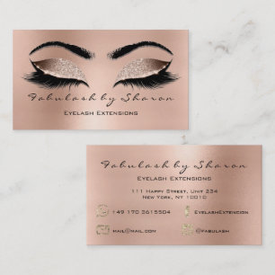 Carte De Visite Maquillage Eyebrow Lashes Parties scintillant Diam