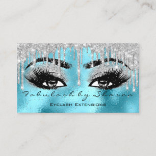 Carte De Visite Maquillage Eyebrow Lashes Parties scintillant Drif