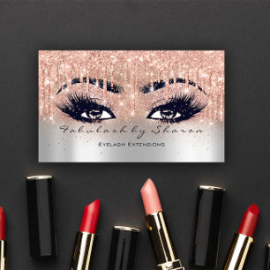 Carte De Visite Maquillage Eyebrow Lashes Parties scintillant Driv