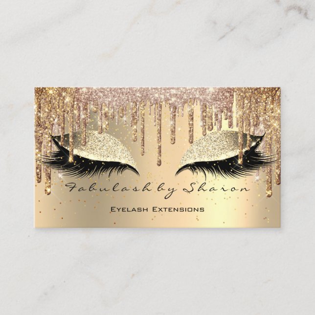 Carte De Visite Maquillage Eyebrow Lashes Parties scintillant Driv (Devant)